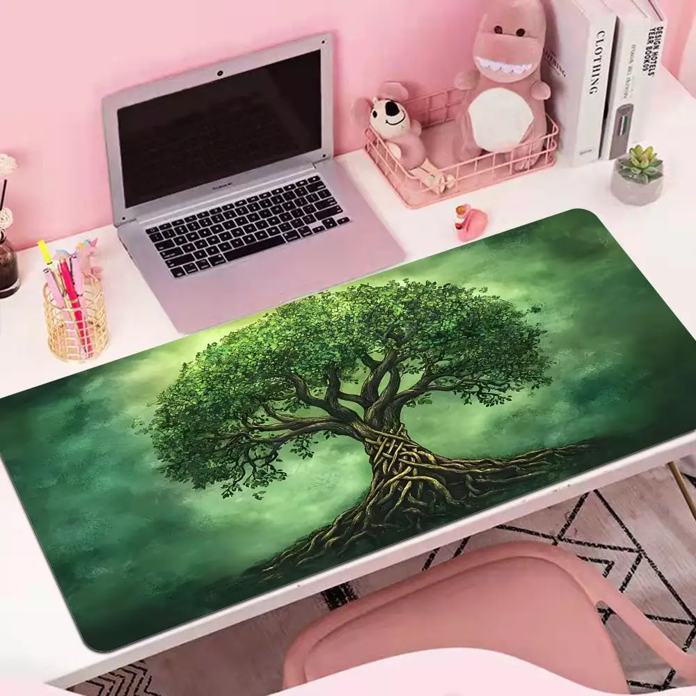

Giant tree of life large Mouse Pad Desk Mat Non-Slip Durable Stitched Edge keyboard mouse mat Gaming mat mauspad HYBXAXC