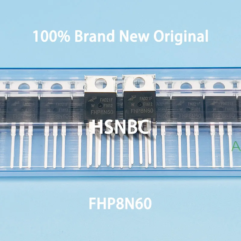 

10Pcs/Lot FHP8N60 8N60 FHP8N60W TO-220 600V 8A MOSFET N-channel Power Transistor 100% New Original