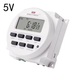 TM618SH 1 Second Interval Digital LCD Timer Switch 5V 12V 24V 110V 220V 7 Days Weekly Programmable Time Relay with Countdown