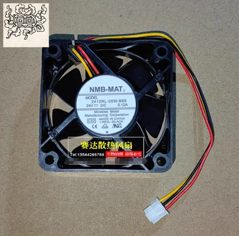 Ltsf لـ NMB 2410RL-05W-B69 DC 24V 0.12A 60x60x25mm 3-Wire مروحة تبريد الخادم