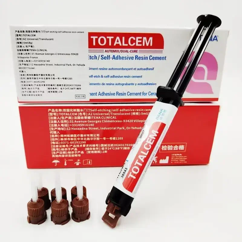 ITENA TOTALCEM Self-Adhesive Dual Cure Resin Cement 8g - Permanent Bonding for Dental Crown, Veneer & Inlay