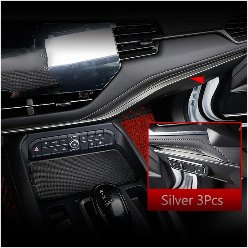 Car Center Control Edge Trim Console Bands Stickers Cover Accessories Interior Styling  For Haval F7/F7X 2019 2020