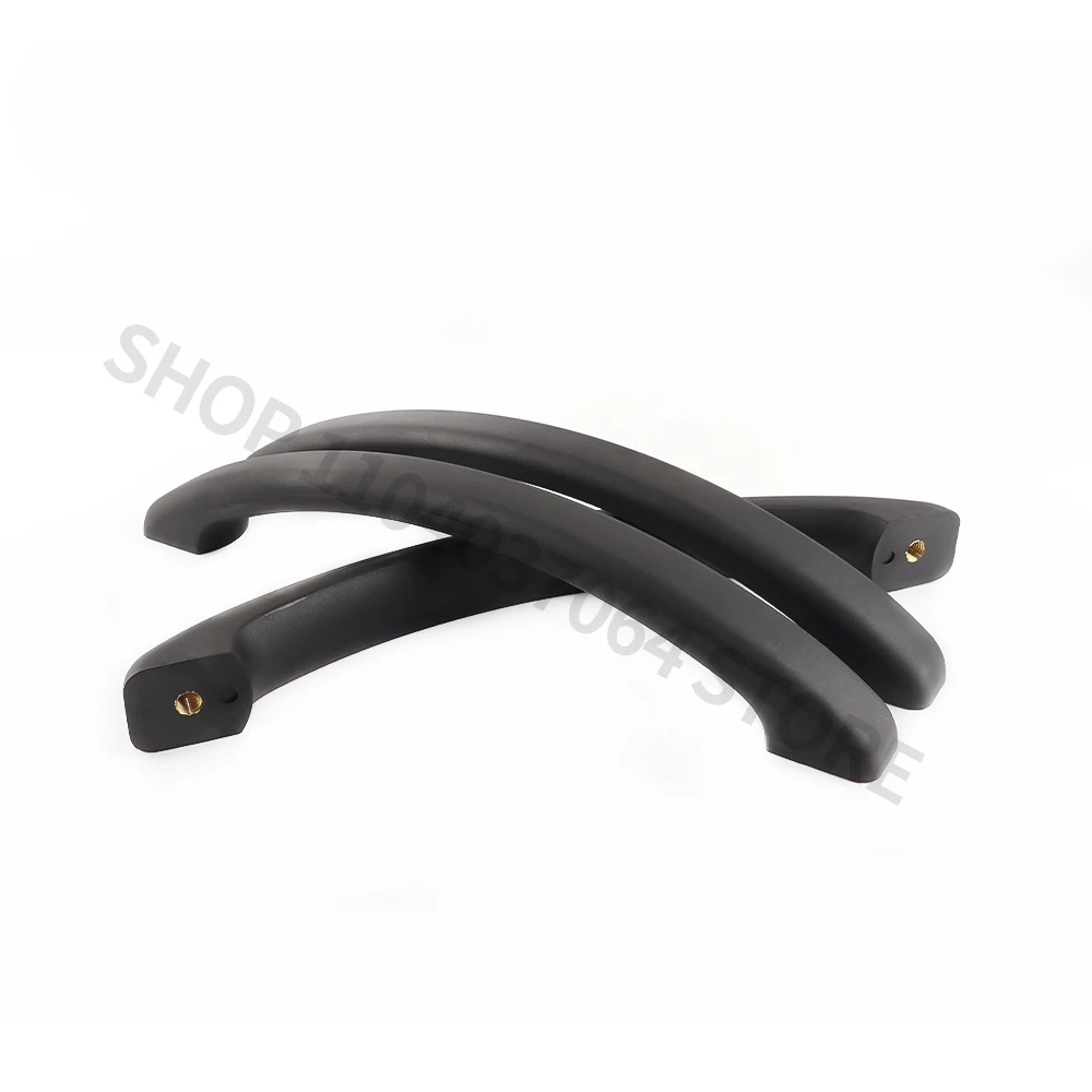 A956 Mechanical Furniture Bridge Handle Arc Handle With Copper Teeth Internal Thread Handle Rubber Wood Resin Arch Bridge Handle