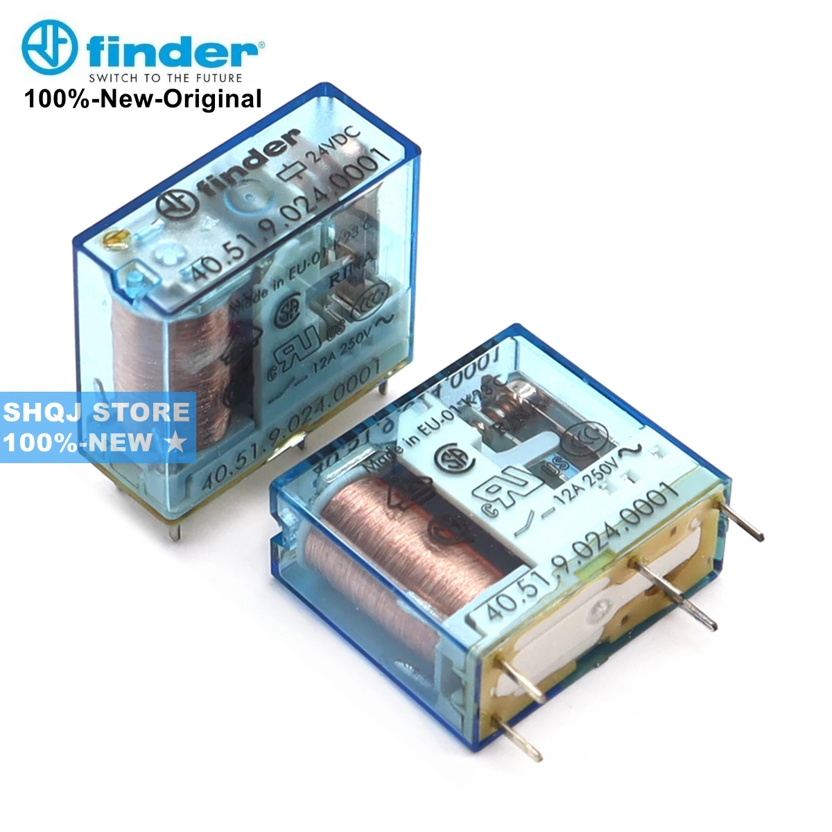 FINDER 100%-NEW 5PCS 40.51.9.024.0001 12A 5PIN 40.51 24VDC 1CO RELAY Original