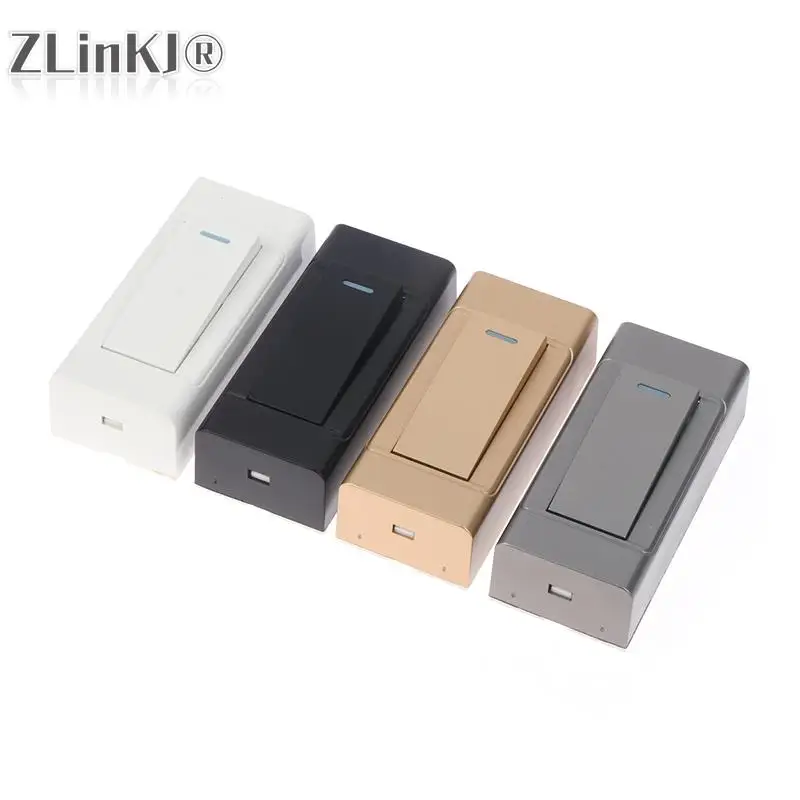 1pc 1 Gang 2 Way Surface Mounted Switch Hand-squeezed Household Small Switch Panel High-power Bedroom Bedside Lamp Button 4Color