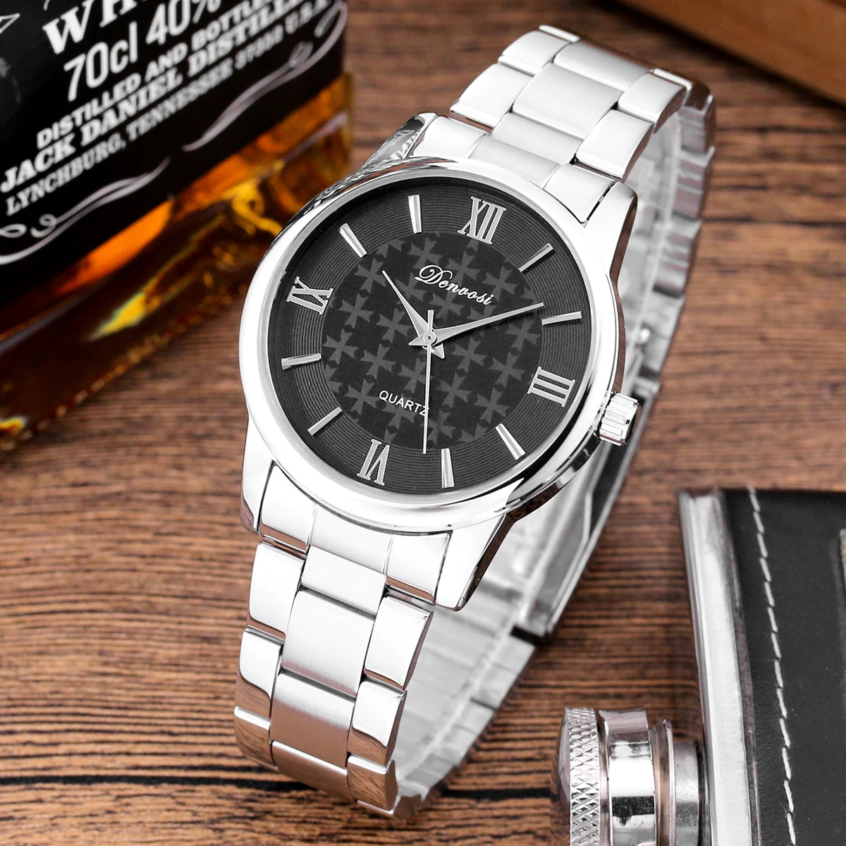 Simple Men's quartz watch Waterproof stainless steel wristwatch Casual FASION Male clock