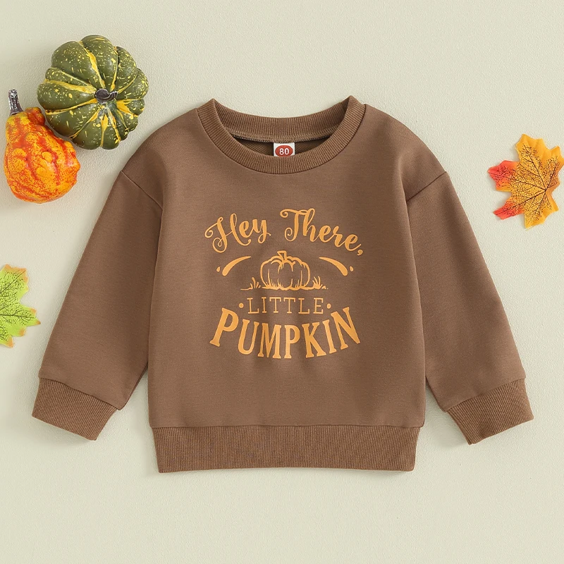 2023-08-11 Lioraitiin 6M-4T Halloween Kids Boys Girls Sweatshirt Long Sleeve Crew Neck Pumpkin Letters Hoodie Pullover Clothes