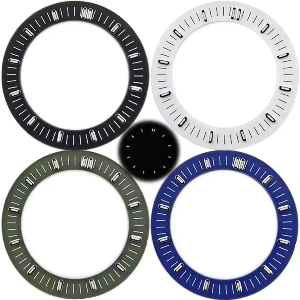 31mm Hollowed Out Watch Dial Green Luminous Watch Faces Accessories Repair Parts NH70／NH35 / NH36 Movement