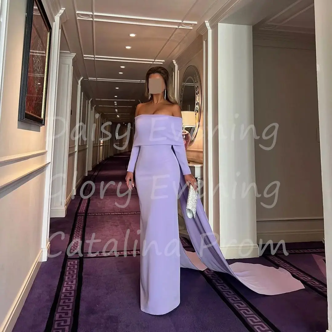 

Off Shoulder Evening Dress Luxury Prom Gown Saudi Arabia Formal Long for Women Cocktail Occasion Suitable Request Party Wedding