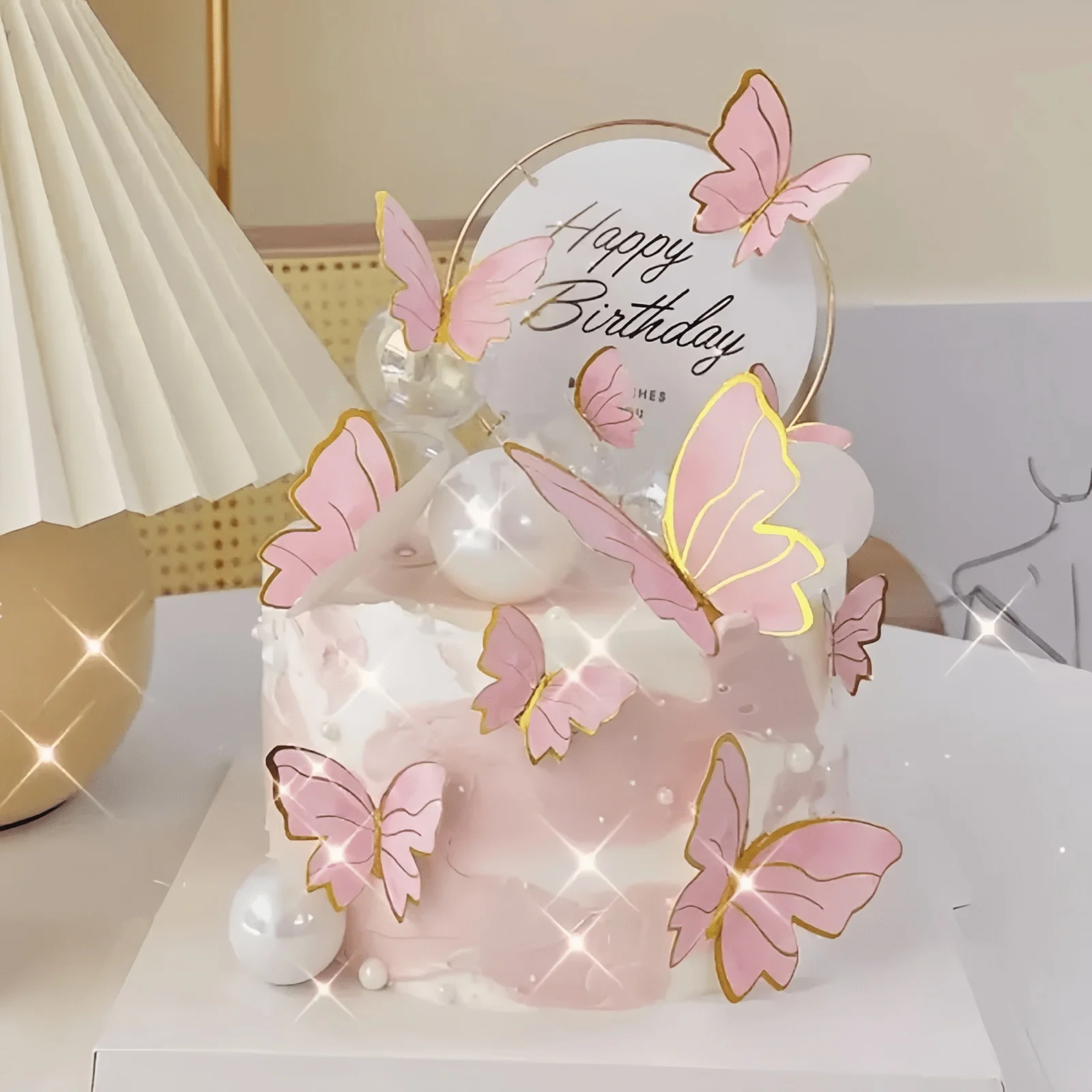 50 Stück rosa blau lila Schmetterling Kuchen Topper Dekor für Valentinstag Hochzeit Geburtstag Party DIY Kuchen Dekorationen