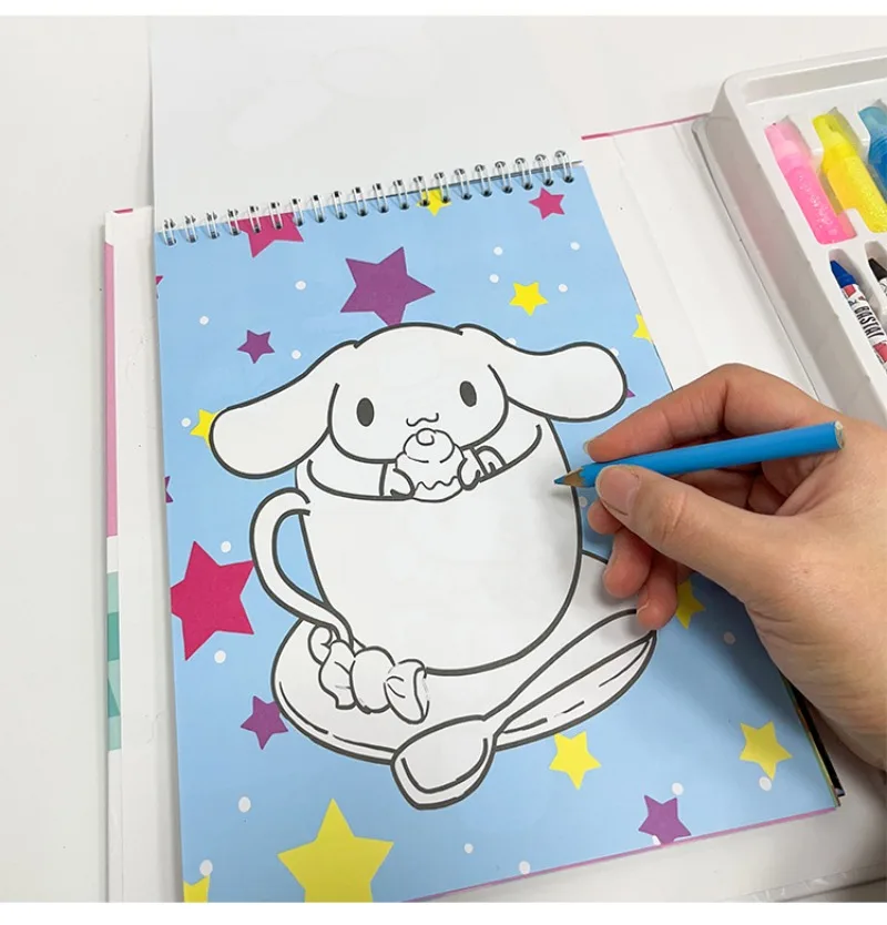 Crayon Watercolor Fluorescent Liquid Colored Lead Graffiti Book Educational Children's Painting Coloring Book