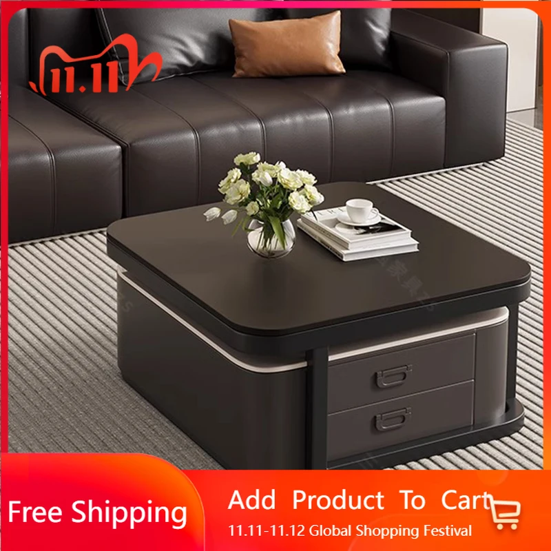 

Decoration Wood Coffee Table Living Room Bedroom Storage Adjustable Coffee Table Minimalist Unique Mesa Auxiliar Home Furniture