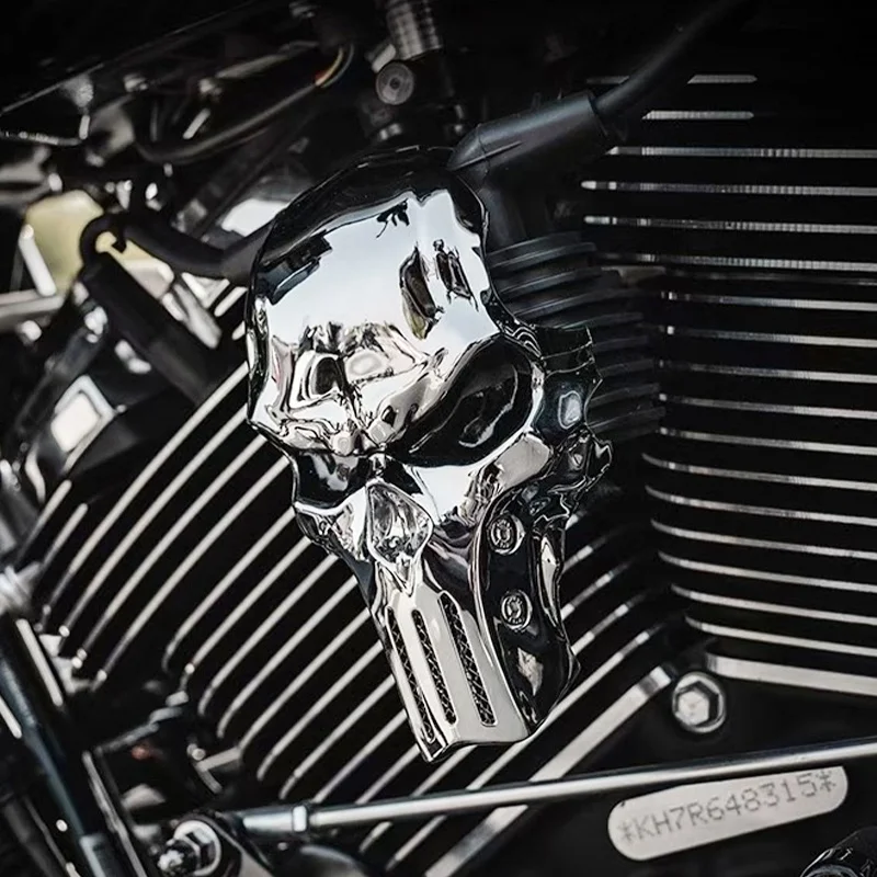 

Suitable for Custom Look Aluminum Alloy Skull Coil Cover for M8 Softail/121CVO/2024+ 117 Road Glide/Street Glide Motorcycle Body