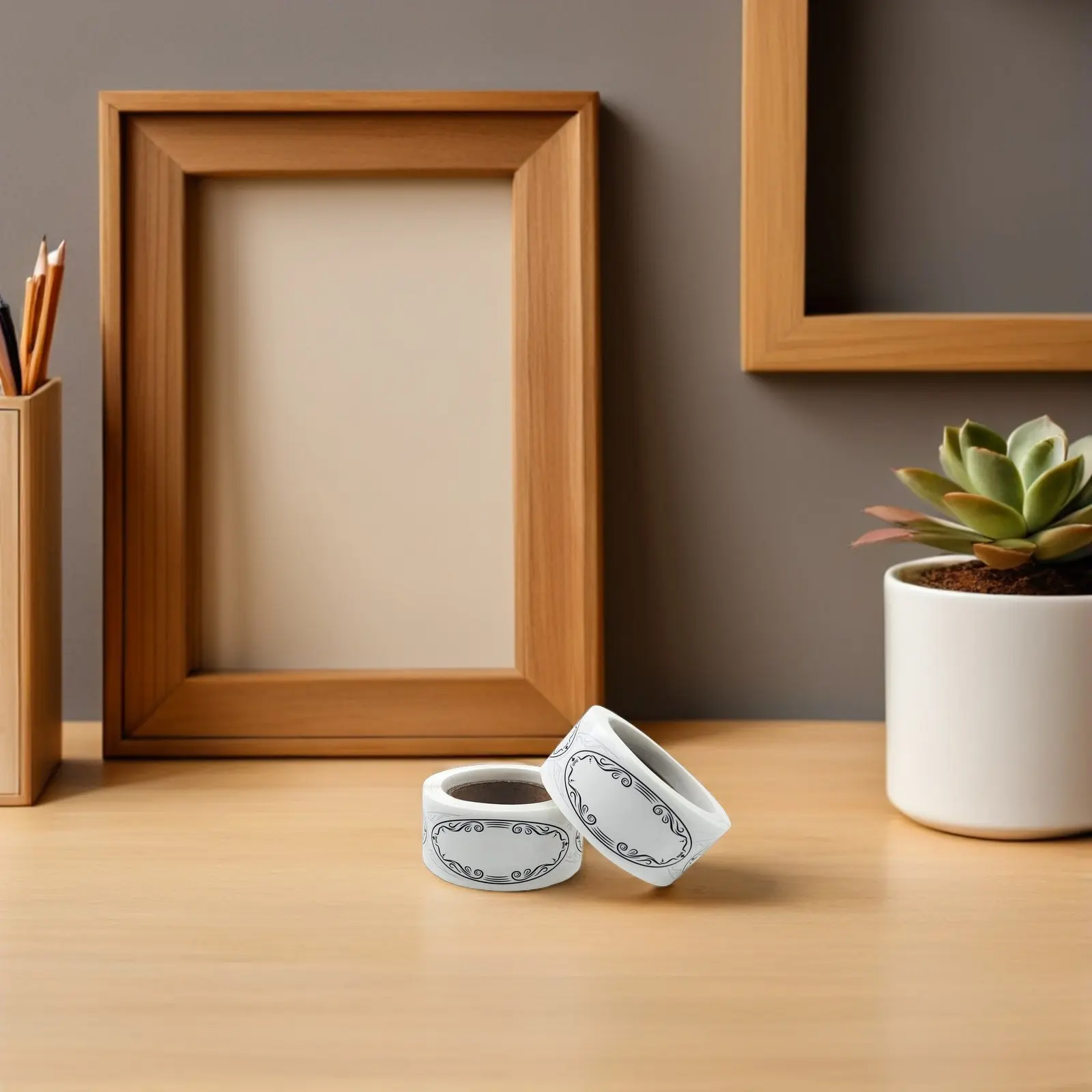 

1200Pcs Oval Writable Canning Labels Removable Black Border Stickers Pantry Food Container Tags Jam Kitchen