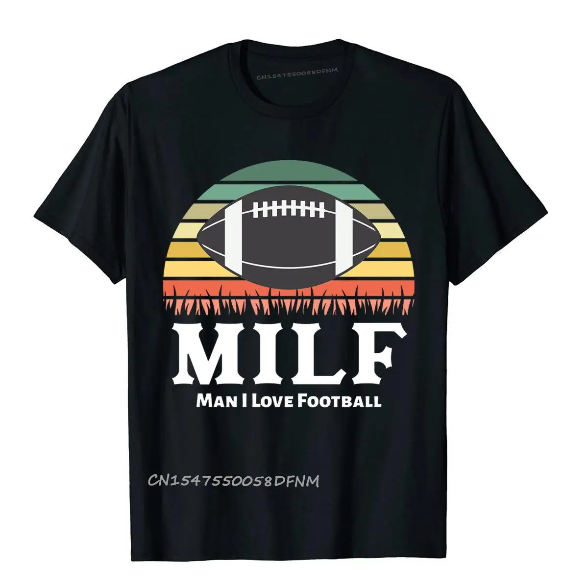 Milf Man I Love Football Premium Cotton T Shirts For Men Tight Tees Brand New Print Oversized Tshirt