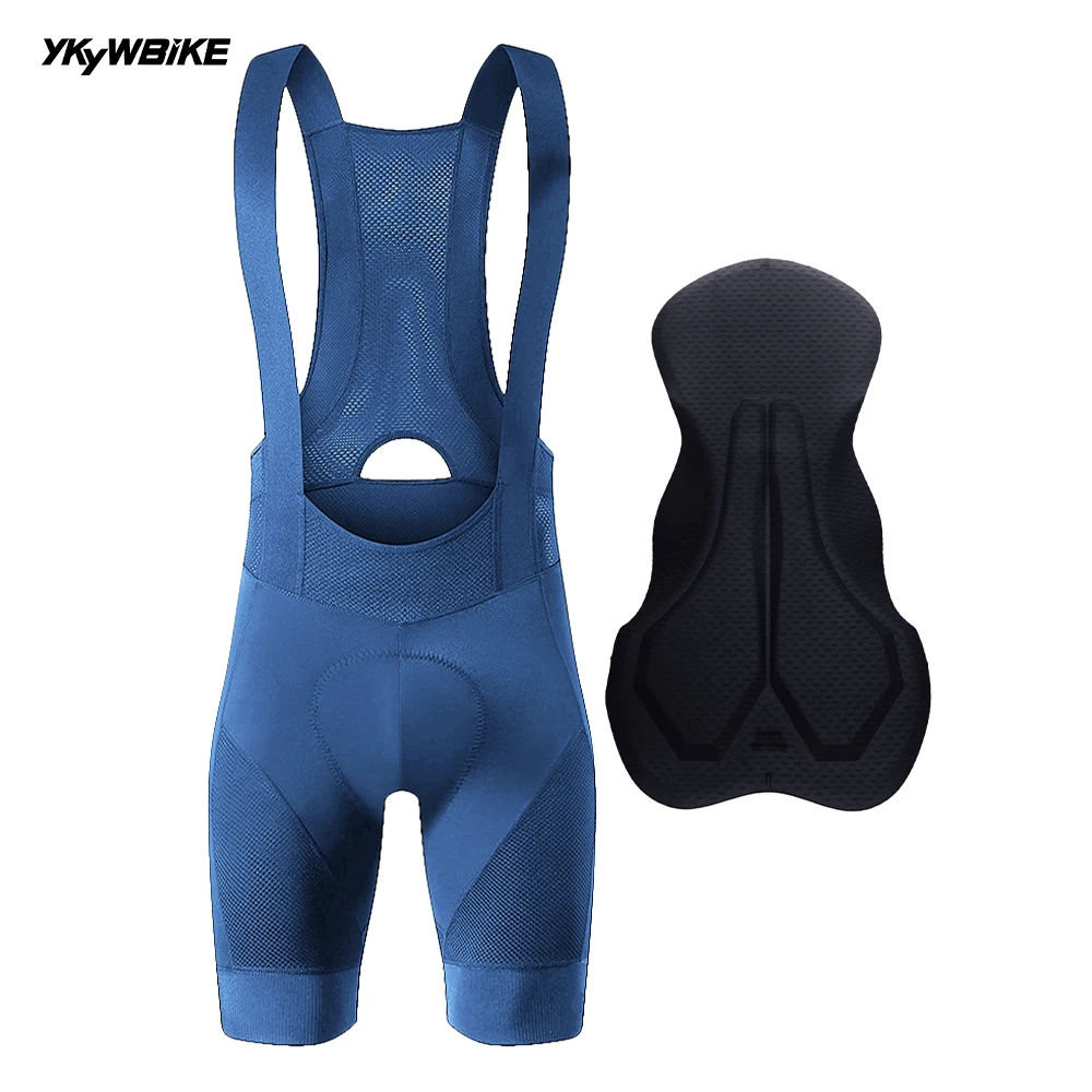 YKYW Breathable Men's Green Bib Shorts Summer Outdoor Wear Bicycle Sport Tights Bike Pro Team Bib Shorts 6 Hours Belgian Cushion