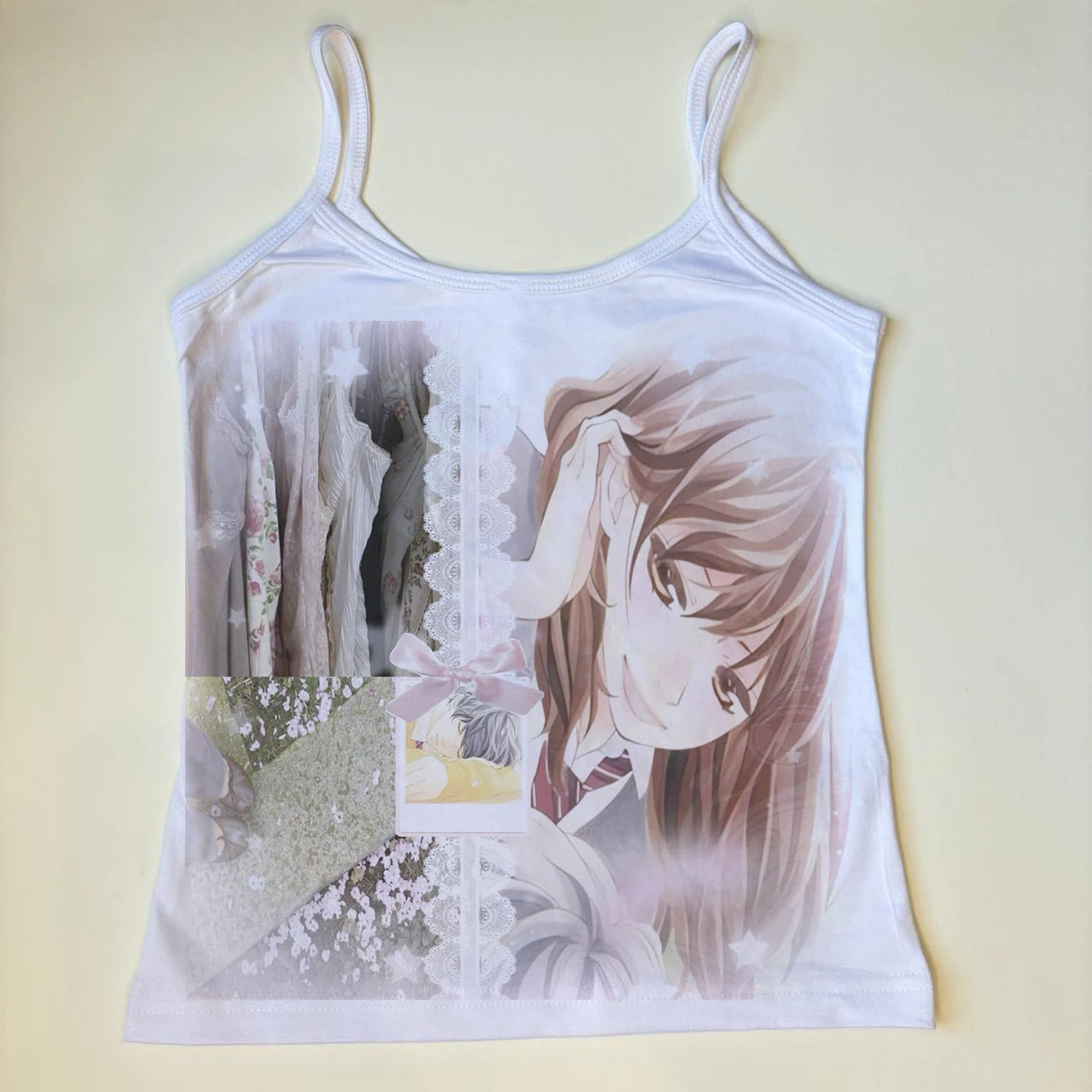 Top Damen Tops 90er Vintage Kleidung 2000er Y2k Tops Sexys Damen abgeschnittene Sommer Tanks & Camis Shoujo Girl Style Damenbekleidung