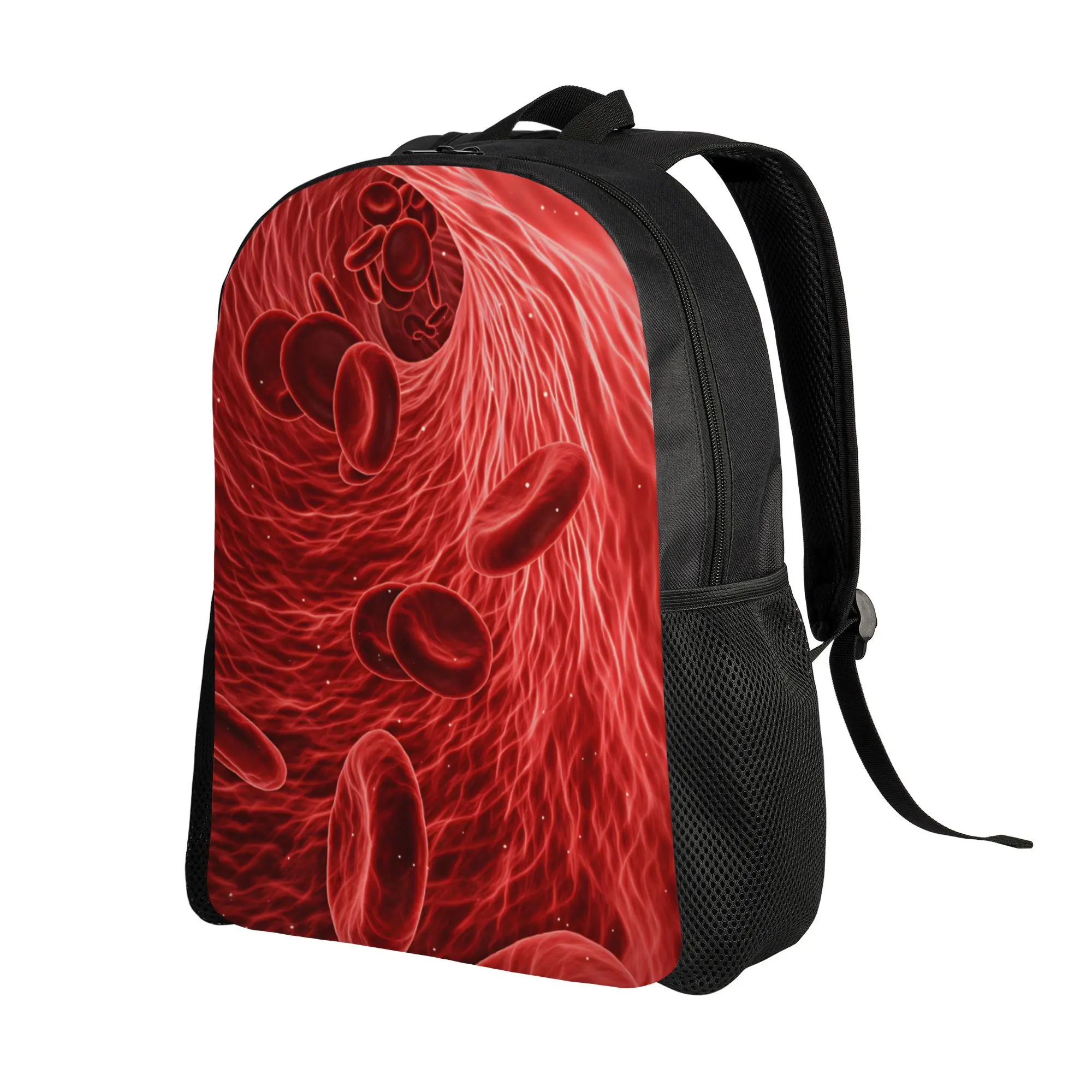 Red Blood Cells Flowing Inside Blood Vessel Backpack Teen Pattern Backpacks Modern High School Bags Daily High Quality Rucksack