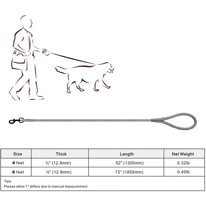 Dog Leash Labrador French bulldog Harness Leashes Strong Nylon Leash Training Safety Dog Leashes Ropes 4Foot/6Foot