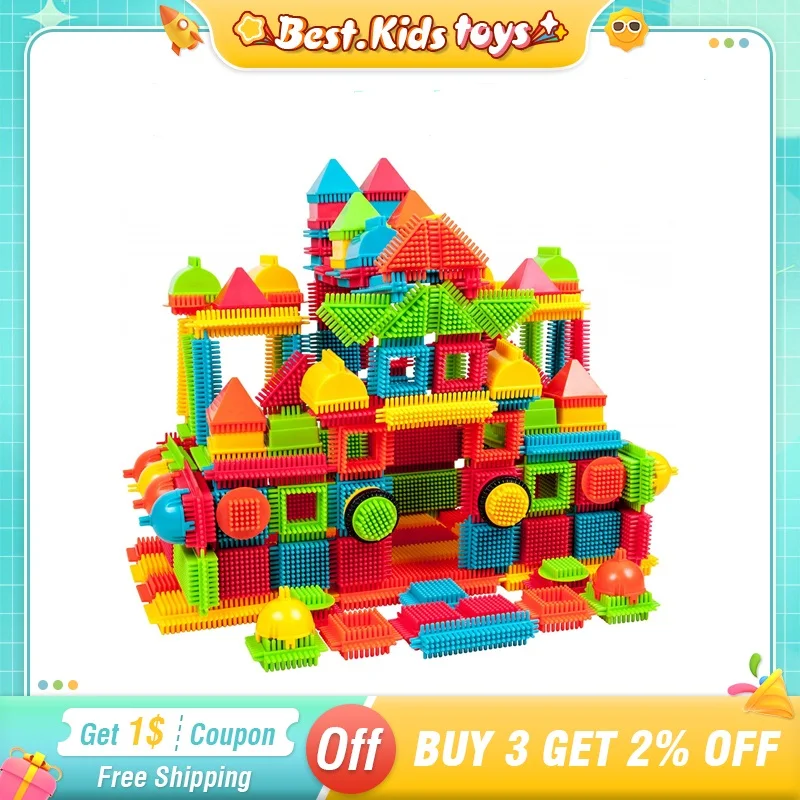 

DIY Kids Toy Building Block Child's Bristle Shape Brick Intellectual Modeling Interactive Parent-Child Assembly Educational Toy