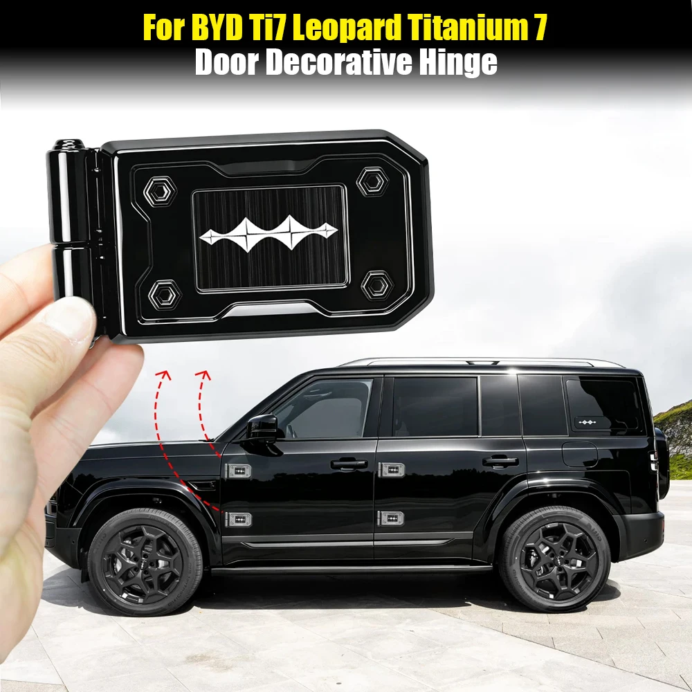 

For BYD Ti7 Leopard Titanium 7 4Pcs ABS Car Engine Hood Door Hinge Decoration Cover Trim Stickers Exterior Styling Accessories