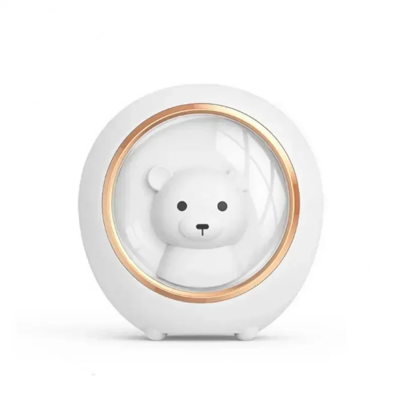 Umidificatore USB carino per animali domestici Space Bear Night Light Car Home Umidificatore regalo simpatico cartone animato