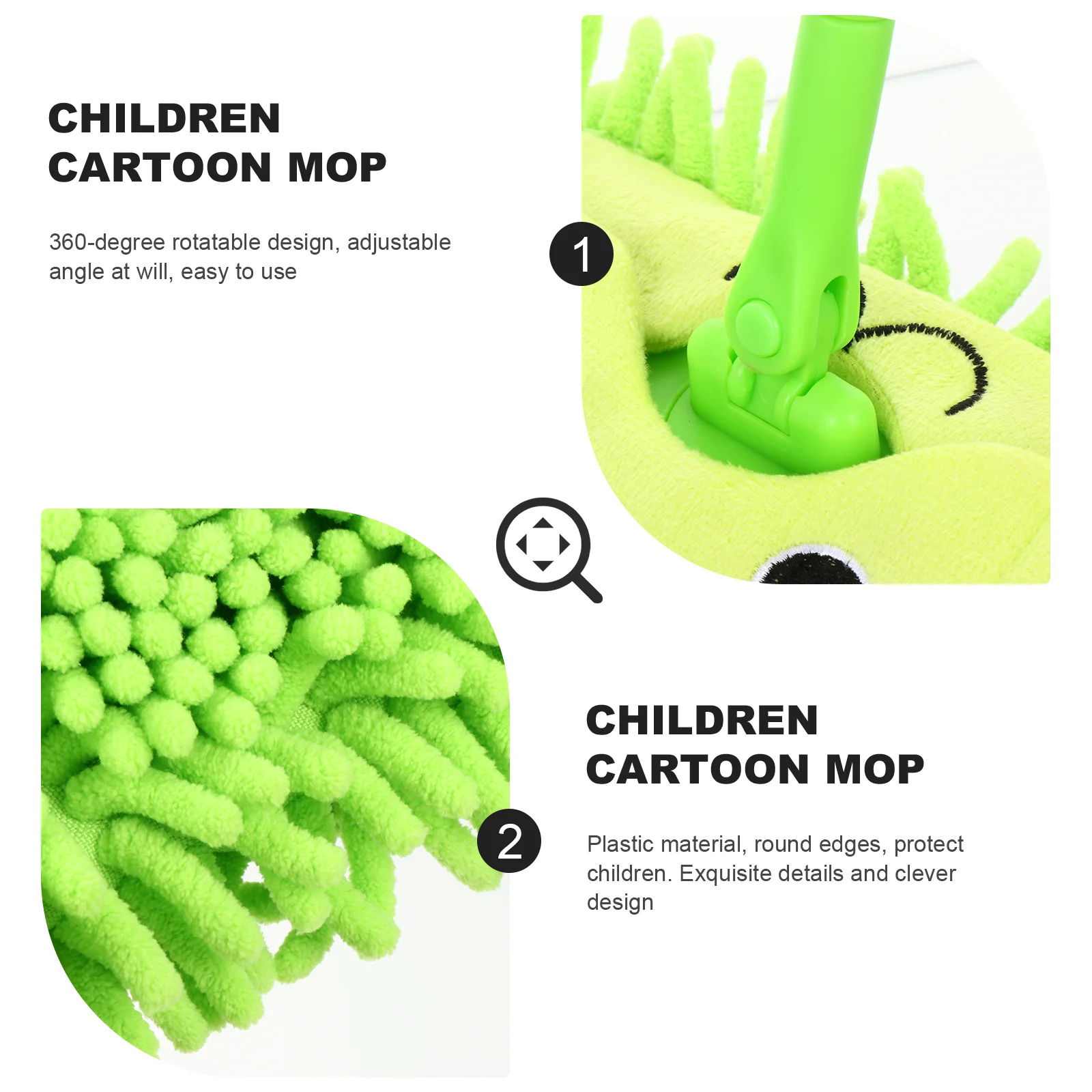 Kids Mini Mop Toy Children Cleaning Toy Educational Pretend Play Plastic Toy Mop Plaything Plastic Mop Plaything