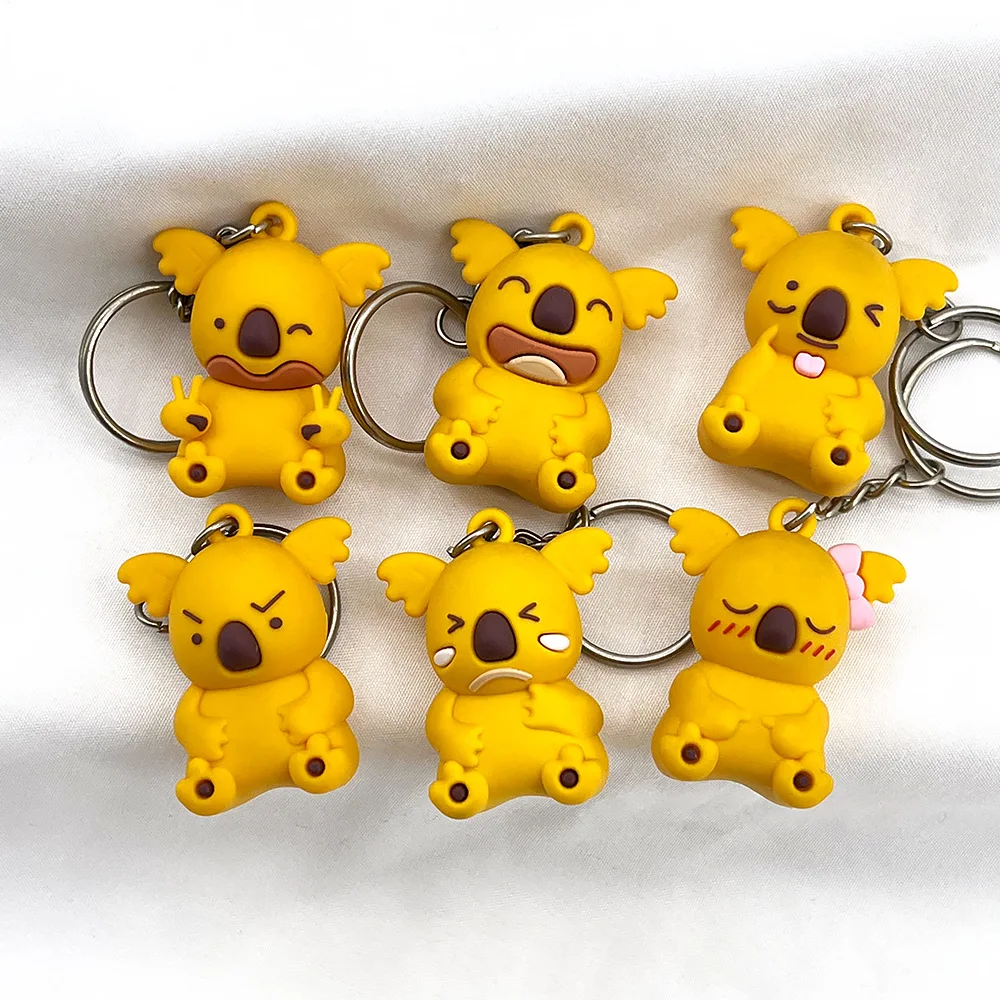 Foodie Bear Biscuit Keychain Simulation PVC Bear Biscuit Pendant Cartoon Bear Chocolate Flavored Biscuit Keychain