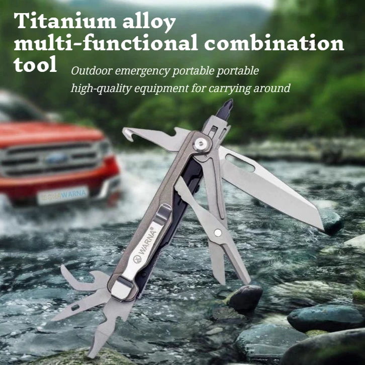 Titanium Alloy Multifunctional Manual Combination Tool Outdoor Portable Portable Folding Emergency Survival Equipment