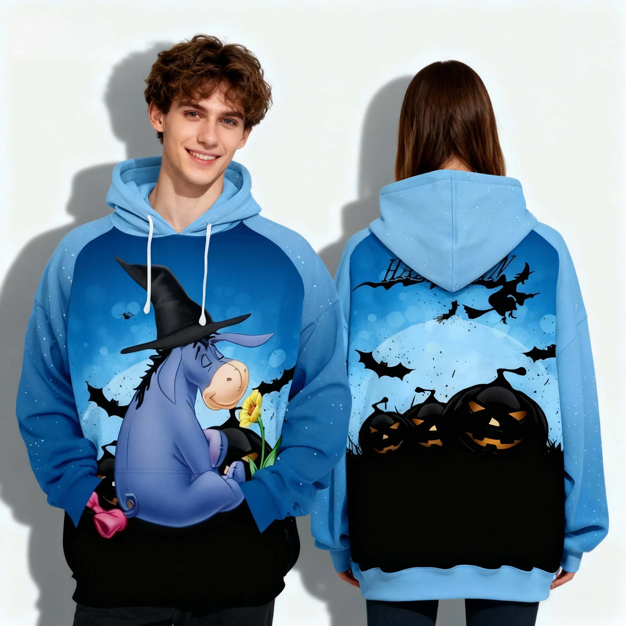 ديزني إصدار خاص ميكي ستيتش سلسلة كاملة الشارع المتضخم الكبار والأطفال الوالدين ملابس الطفل الخريف / الشتاء هوديس