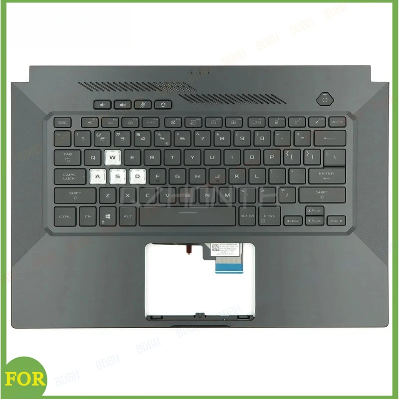 BDBH New Palmrest with US Backlit Keyboard For ASUS TUF Dash F15 FX516 FX516PM FX516PR FA516 15.6