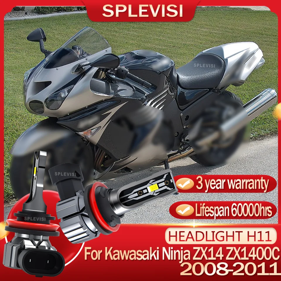 

Plug & Play Design Durable Construction 3 year warranty Motorcycle Headlight For Kawasaki Ninja ZX14 ZX1400C 2008 2009 2010 2011