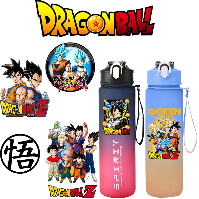 Pegatinas 3D de Dragon Ball, Adhesivos UV DTF de Goku, Aptos para Botellas de Agua, Loncheras, Lavables, Decoración DIY, Regalo para Fiestas