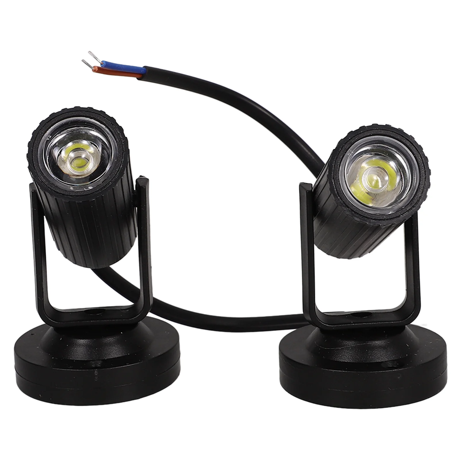 Projecteur de scène à faisceau lumineux LED noir, lampe de scène, bar de mariage, théâtre, DJ, Chang Club, fête de danse, 1W, 2 pièces