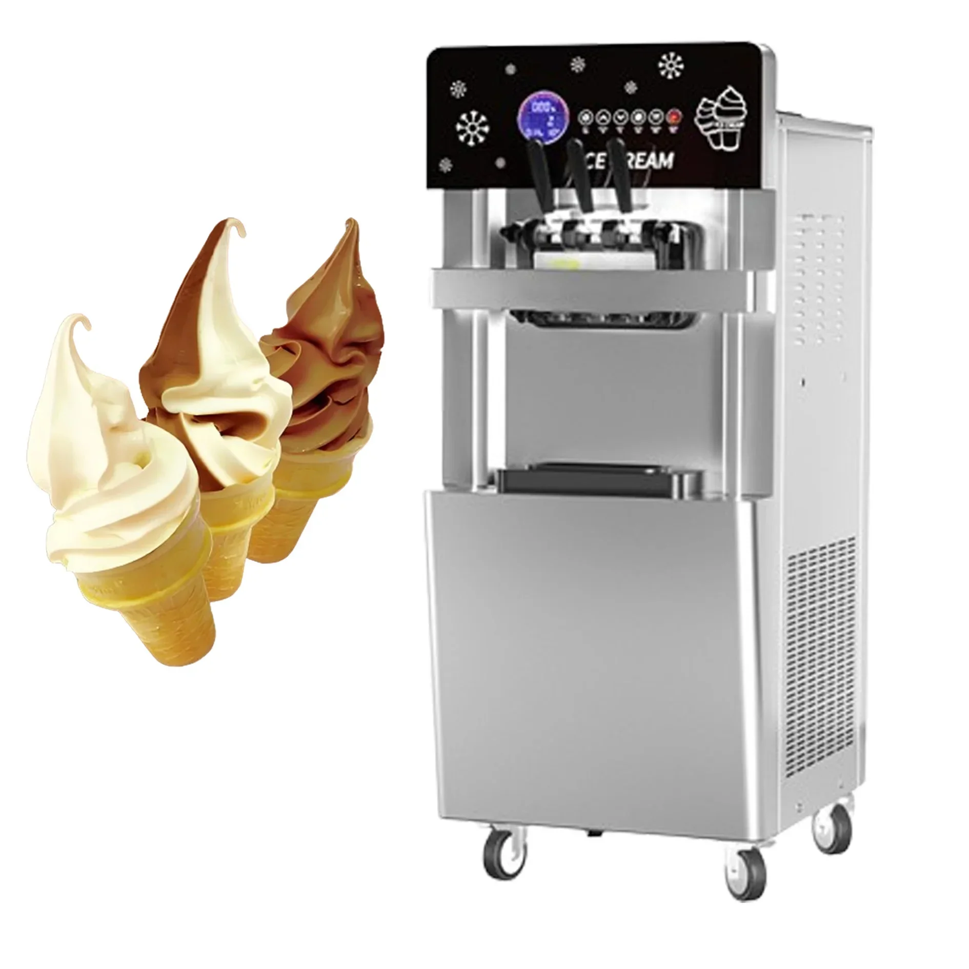 

Vertical Batch Freezer Soft Ice Cream Machine for Sale for Homemade Ice Cream & Ice Cream Shop Use & Home Use