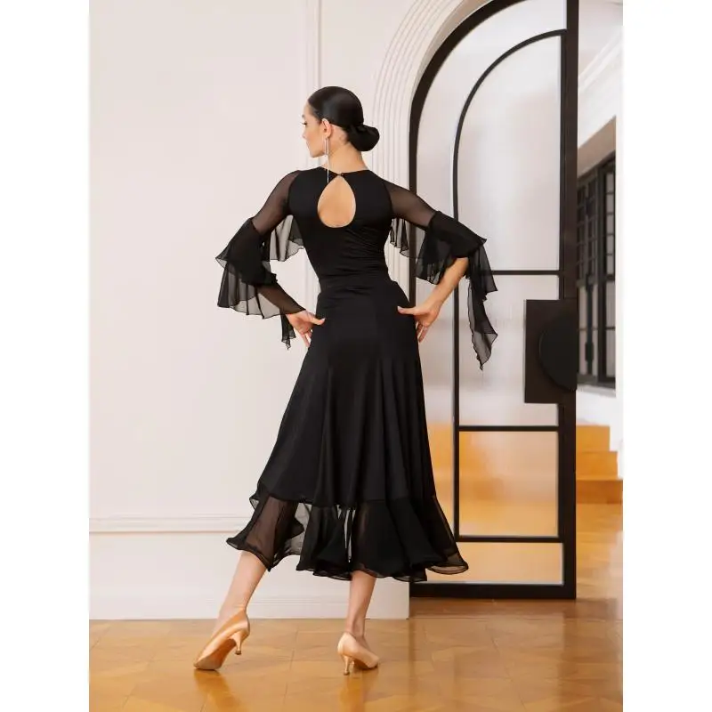 2024 Modern Dance Skirt New Professional Adult Ballroom Dance Practice Clothing High-end Ballroom Dance Skirt S005