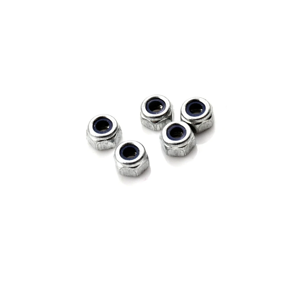 1/100 Pz Tono Argento M3 x 0.5mm In Acciaio Inox Nylock Nylon Inserto Esagonale Dadi di Bloccaggio Sette stelle fiore di pruno intrecciato a mano dado