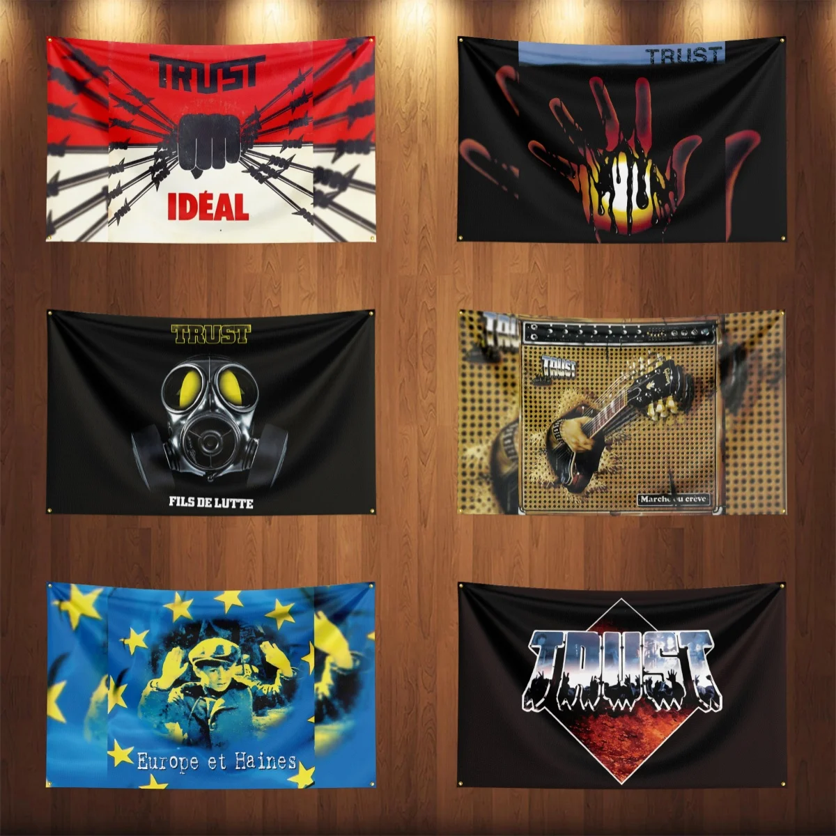 

3x5 Ft Heavy Metal Rock Band T-Trusts Flags Polyester for Room Wall Out Door Decor Music Fan Collection Live Show Cheering