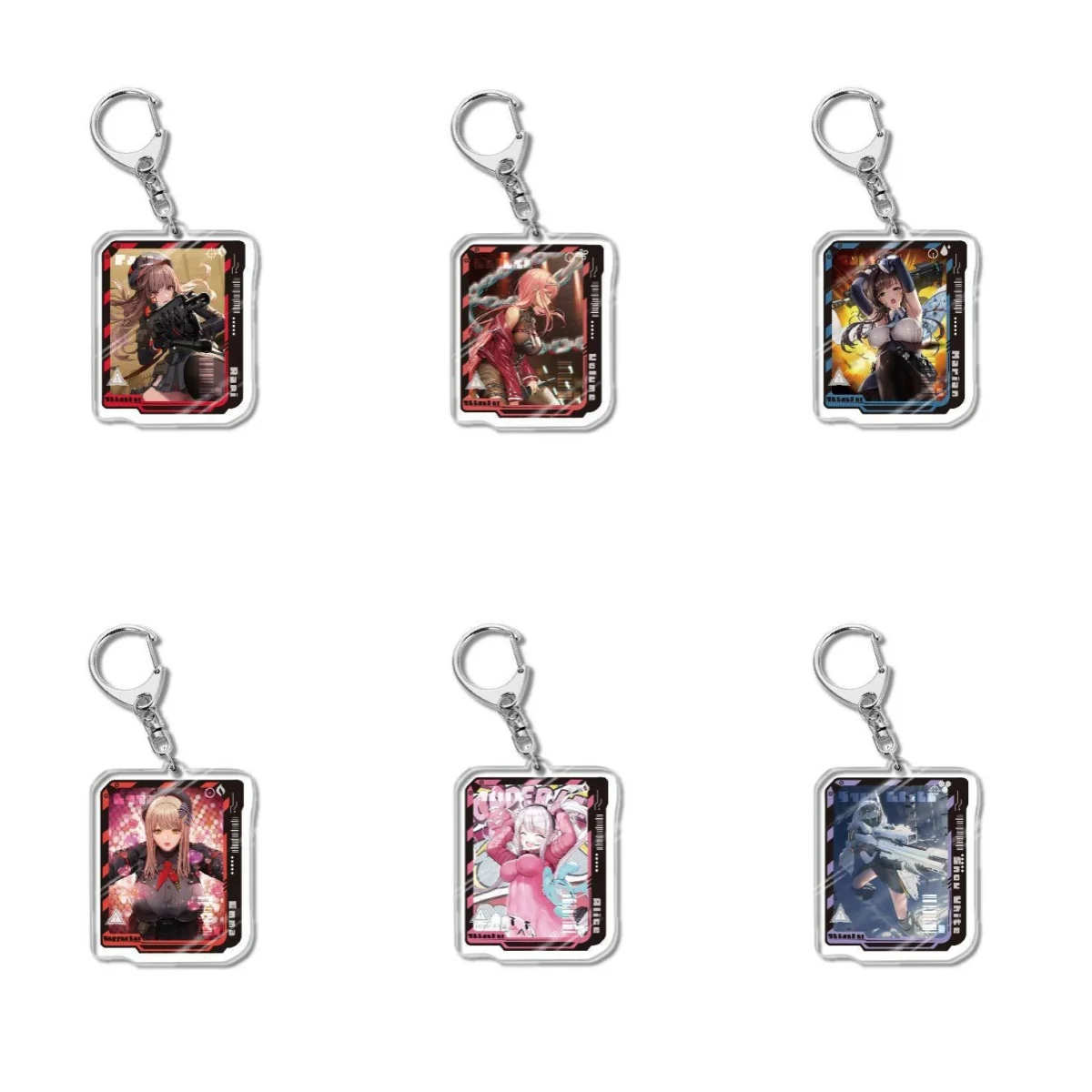 6CM Anime Key NIKKE The Goddess of Victory KeyChain Men  Chain Women Acrylic Key Ring Quency Pendant Girl Gift Accesorios