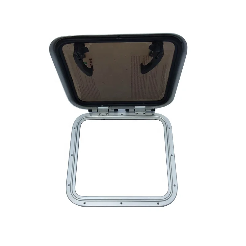 

Black Customized Marine Boat Skylight Escape Hatch Window Aluminum Deck Hatch for Boats and Yacht