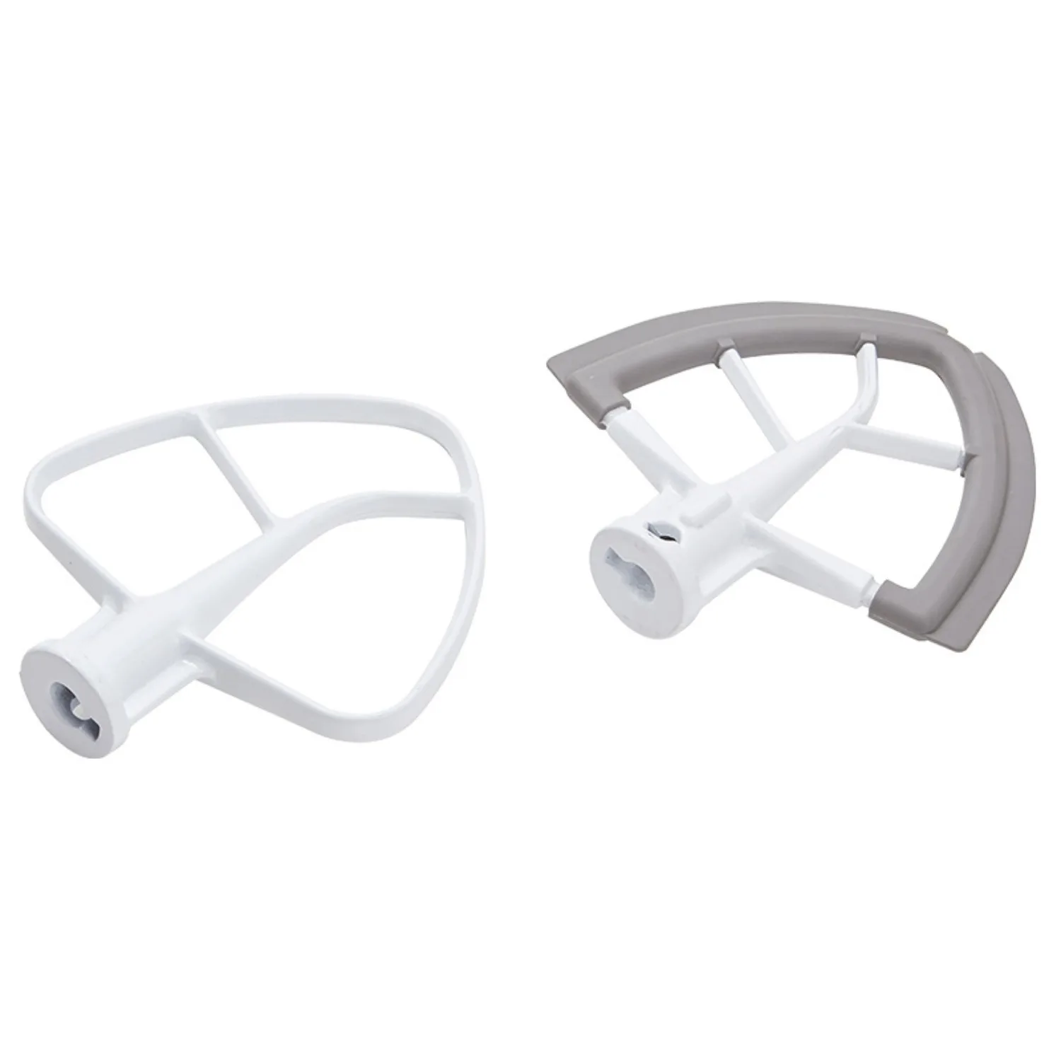 2 قطعة/مجموعة مجداف خافق معدني بحافة مرنة ومغلفة مضرب مسطح لوعاء خلاط برأس مائل 4.5QT KitchenAid K45 K45SS