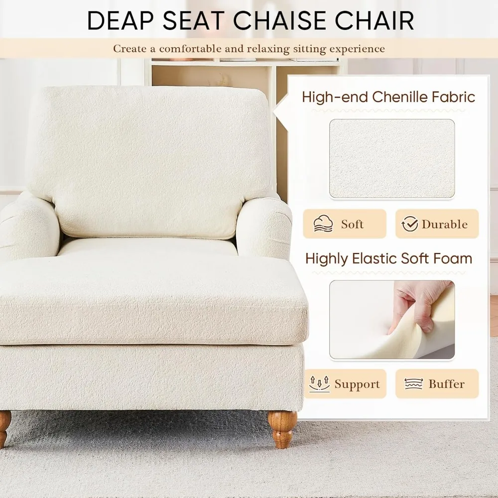 Adjustable Backrest Modern Upholstered Chenille Sofa Recliner Sleeper Chair Bed Rolled Arm Leisure Furniture