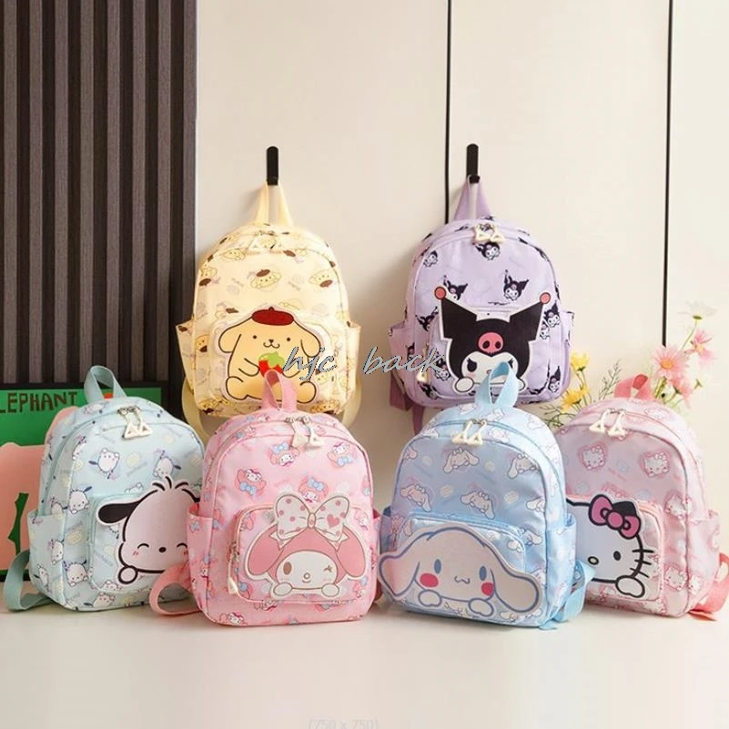 New Lovely Kuromi Melody Baby Children School Bags For Kids Knapsack Toddler Backpacks Kindergarten Girls Double Shoulders Bag