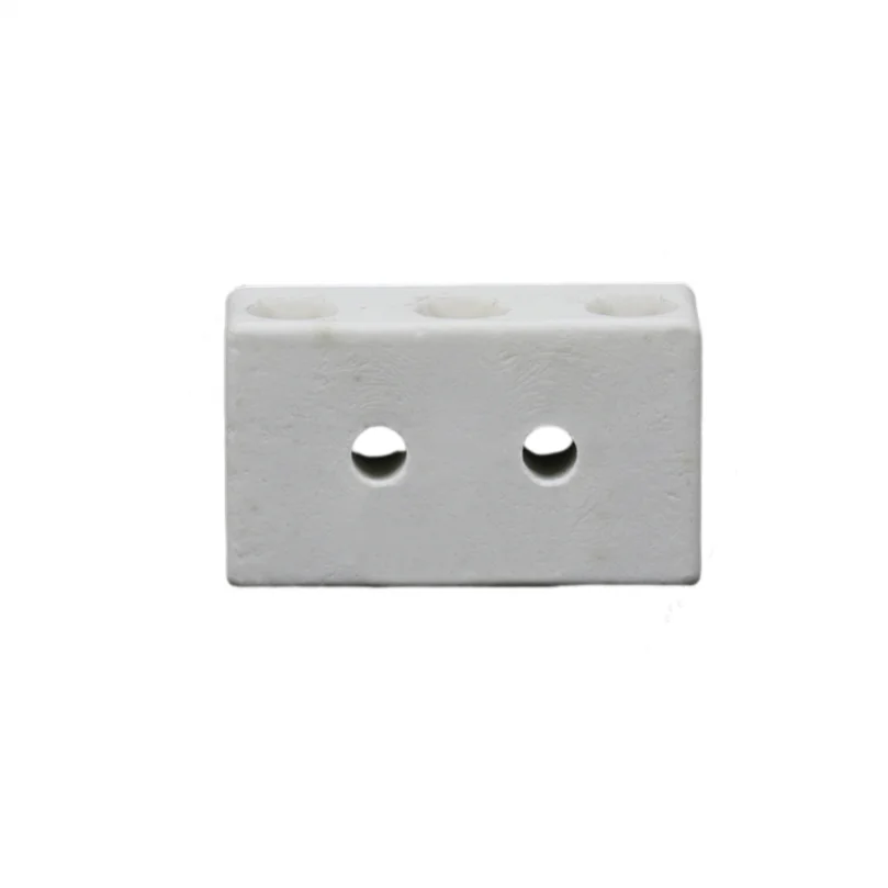 Made of Ceramic High Temperature Resistance 2 Way 15A 250V Ceramic Terminal Block White Porcelain Ceramic Connector