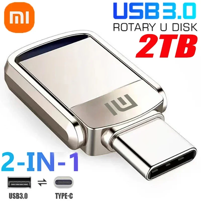 Xiaom usb 2tb otg metall usb 3,1 pen drive schlüssel 2tb 1tb typ c hoch geschwindigkeit pen drive mini flash drive memory stick wasserdicht