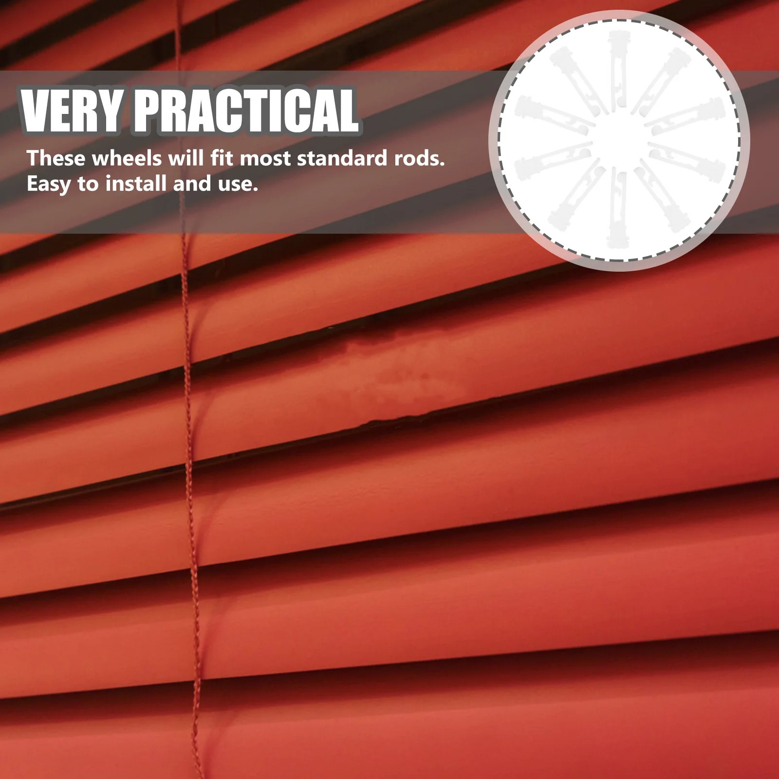 

20Pcs Curtain Sliders Accessories for Smooth Rolling Heavy Duty Plastic Pulley Fit Standard Tracks Easy Install Home Office