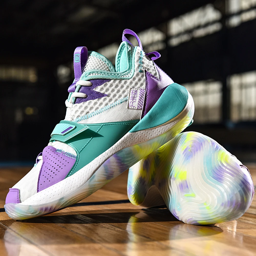 KuBang Basketball shoes have friction sound sneakers actual anti - slip wear - resistant shoes