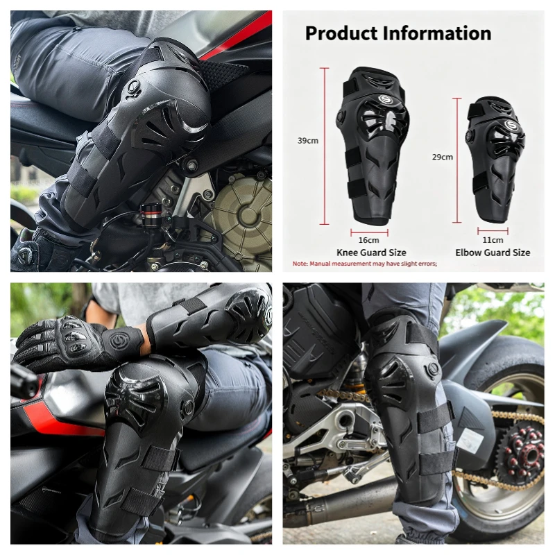 2PCS Knight Motorcycle Knee Protection Riding Equipment Accessories PP Hard Shell Protective Wear-resistant Drop-resistant