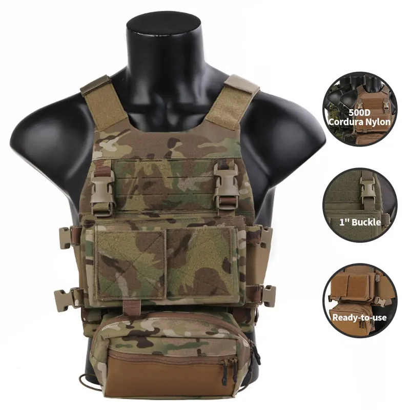 

Emersongear Tactical Vest W/ For MK Chest Rig Set For Plate Carrier Airsoft Body Armor Molle Pouch Hunting Protective Gear Nylon