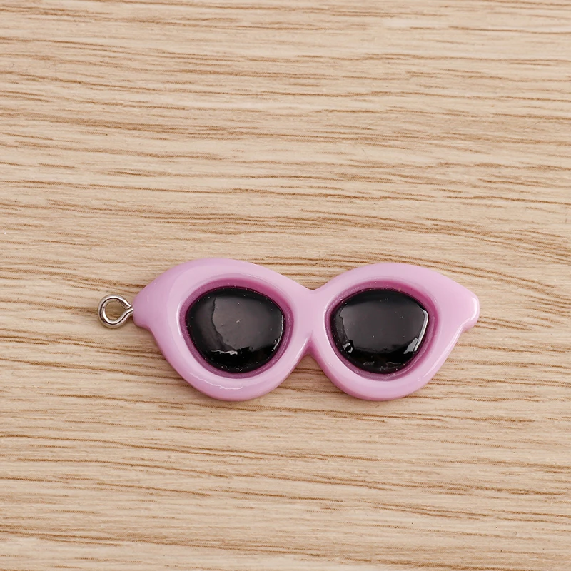 Tusember 10 Stück süße Harz kühle Sommer Urlaub Sonnenbrille Charms für Anhänger Ohrring Armband DIY Schlüsselanhänger Schmuck handgefertigt – Detail 12